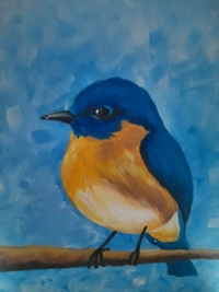 Canvas Painting ( Bird)  - 20cm×25cm , Colour full 