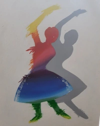 𝙲𝚊𝚗𝚟𝚊𝚜 𝚙𝚊𝚒𝚗𝚝𝚒𝚗𝚐 ( 𝙳𝙰𝙽𝙲𝙴)  - Colour full, 20cm×25cm