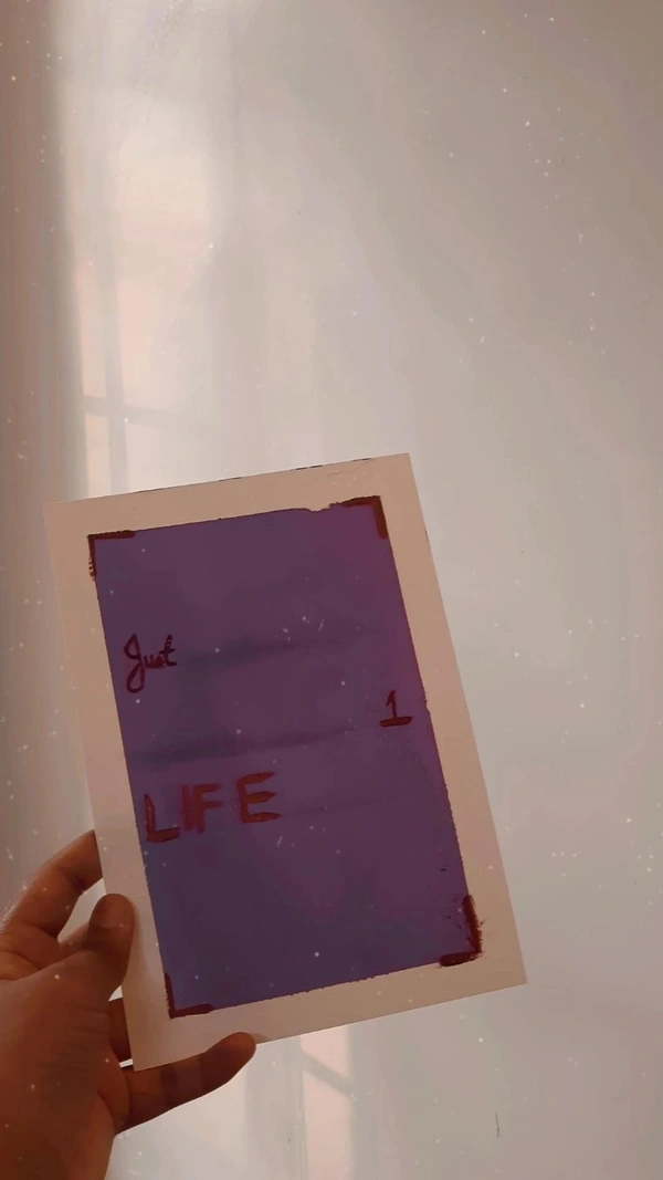 𝙿𝚘𝚜𝚝 𝚌𝚊𝚛𝚍 (𝕛𝕦𝕤𝕥 1 𝕝𝕚𝕗𝕖 ) 𝚚𝚞𝚘𝚝𝚎𝚜  - 𝚙𝚞𝚛𝚙𝚕𝚎 , A5