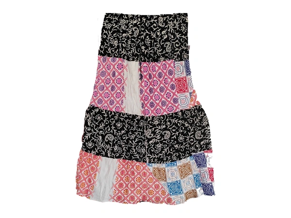 WOMENS LONG SKIRT COTTON - XL, MULTI