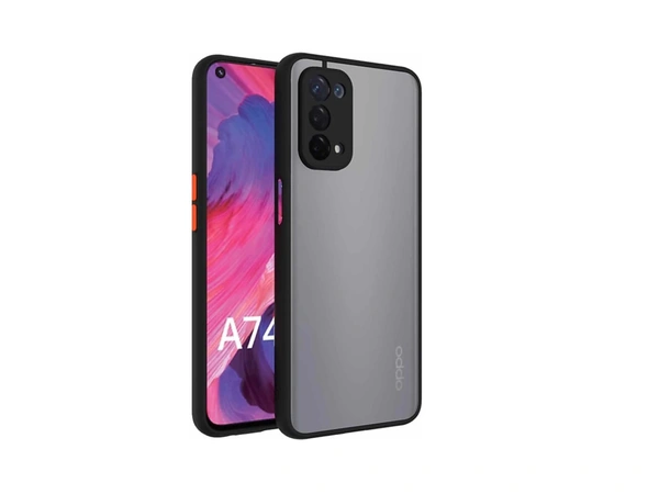 OPPO A74 5G SMOKE BACK COVER - BLACK