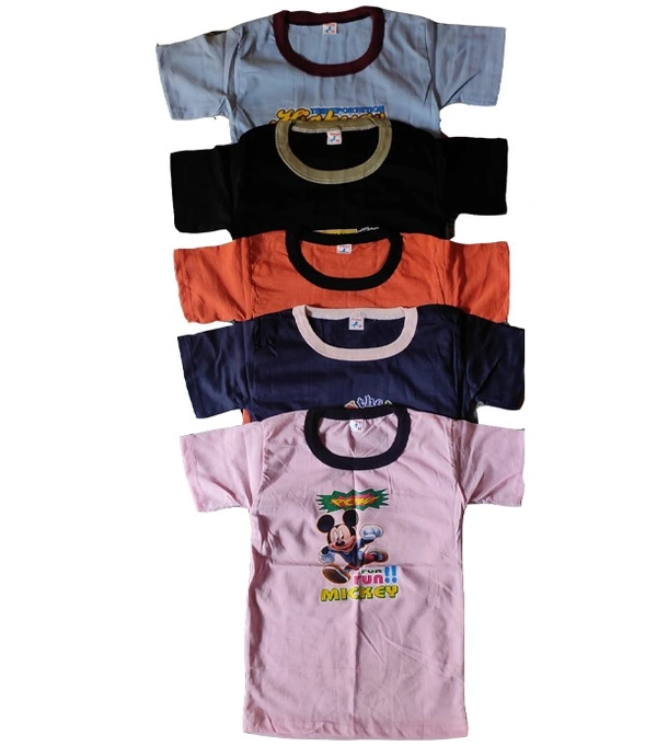 KIDS T-SHIRT COMBO 5 PIECES - M, MULTI