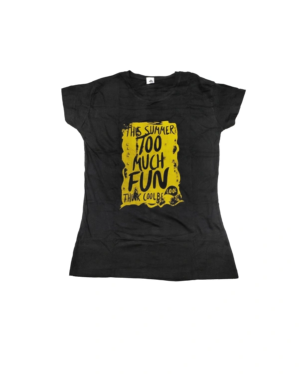 LADDIES T-SHIRT - XL, BLACK