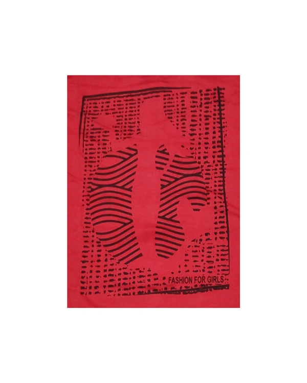 LADDIES T-SHIRT - XL, RED