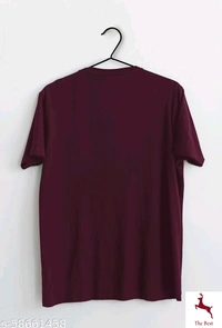 BlisS Mode Men Round Neck T shirt - mehroon, s