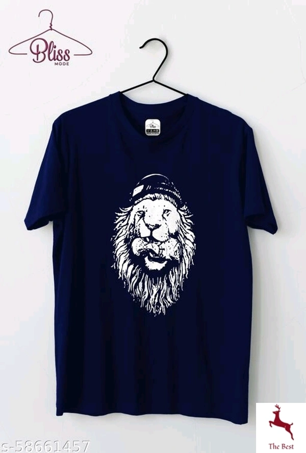 BlisS Mode Men Round Neck T shirt - mehroon, s