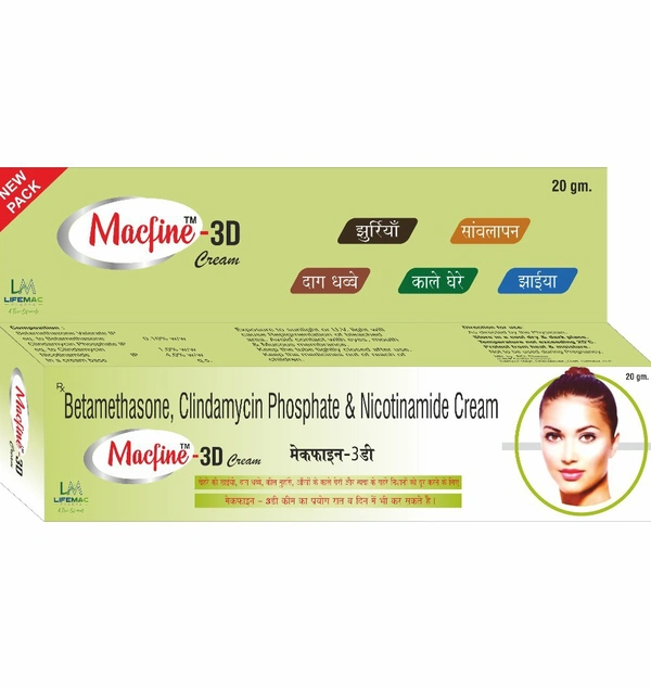 LIFEMAC PHARMA MACFINE -3D CREAM - WHITE, 20 GM