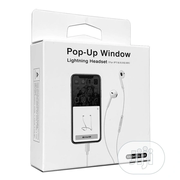 POP UP WINDOW LIGHTNING EARPHONE 