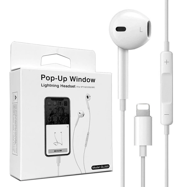 POP UP WINDOW LIGHTNING EARPHONE 