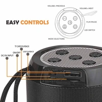 PSYTECH Trippy Lights Edition, Portable Bluetooth Speaker Waterproof Flashing LED Light - MILITARY 