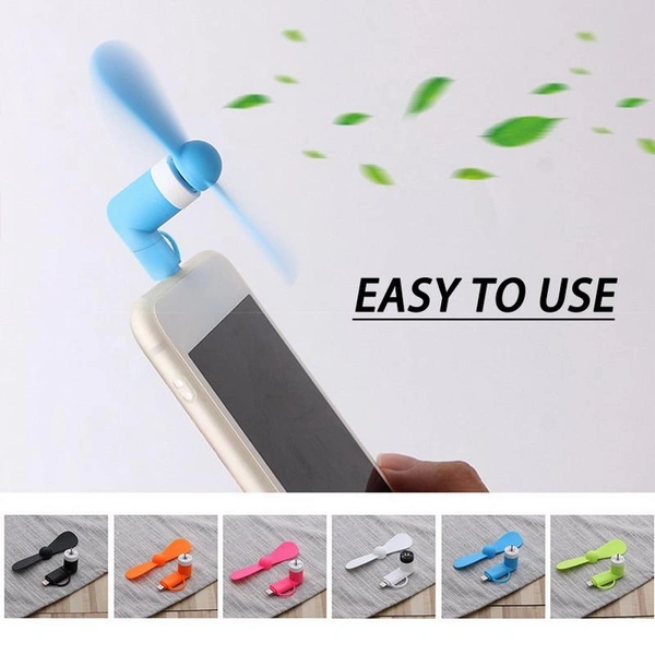 smars Mini Electric USB OTG Fan, Cooler for iPhone - ORANGE 