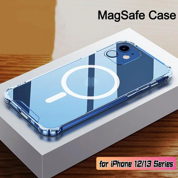 APPLE  Transparent Clear Shockproof Phone Case For IPhone 12&13series MagSafe Protective Cover - IPHONE 12 PRO, CLEAR 