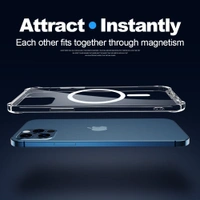 APPLE  Transparent Clear Shockproof Phone Case For IPhone 12&13series MagSafe Protective Cover - IPHONE 13 PRO, CLEAR 