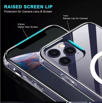 APPLE  Transparent Clear Shockproof Phone Case For IPhone 12&13series MagSafe Protective Cover - IPHONE 12 MINI , CLEAR 