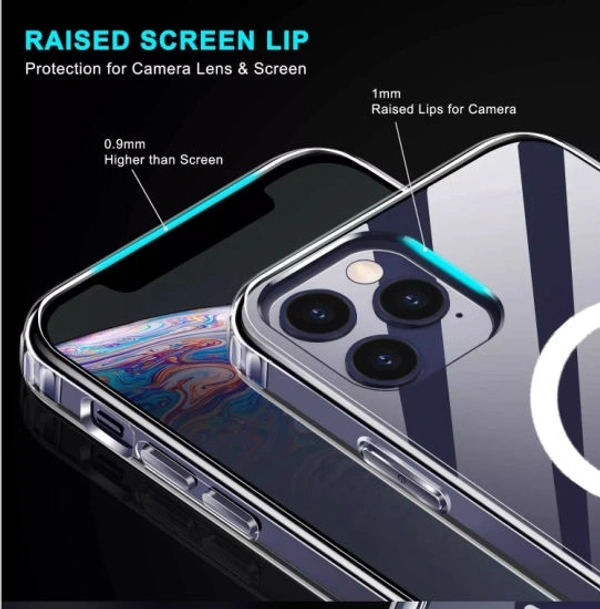 APPLE  Transparent Clear Shockproof Phone Case For IPhone 12&13series MagSafe Protective Cover - IPHONE 12 MINI , CLEAR 