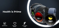 Foxin FOXIN FOXFIT PRIME SMART WATCH  - Phantom Black, 1 YEAR MOBICARE WARRANTY
