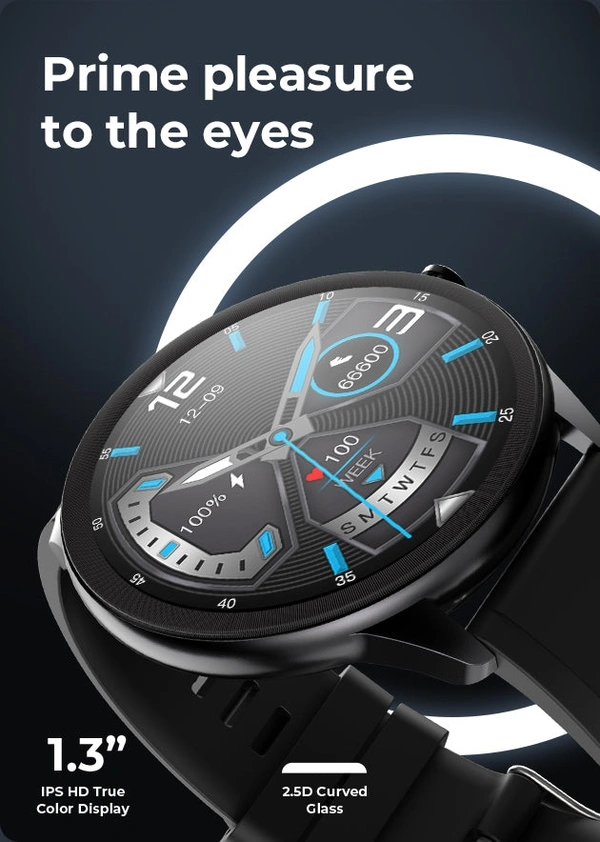 Foxin FOXIN FOXFIT PRIME SMART WATCH  - Phantom Black, 1 YEAR MOBICARE WARRANTY
