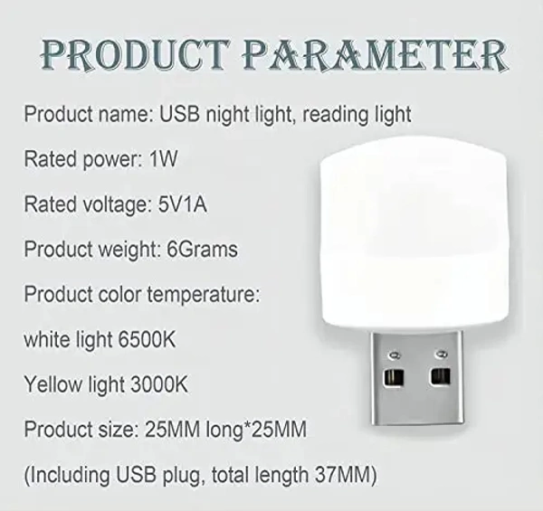 KMJSA- USB LED LIGHT  MINI USB LIGHT (5PIS) - Warm