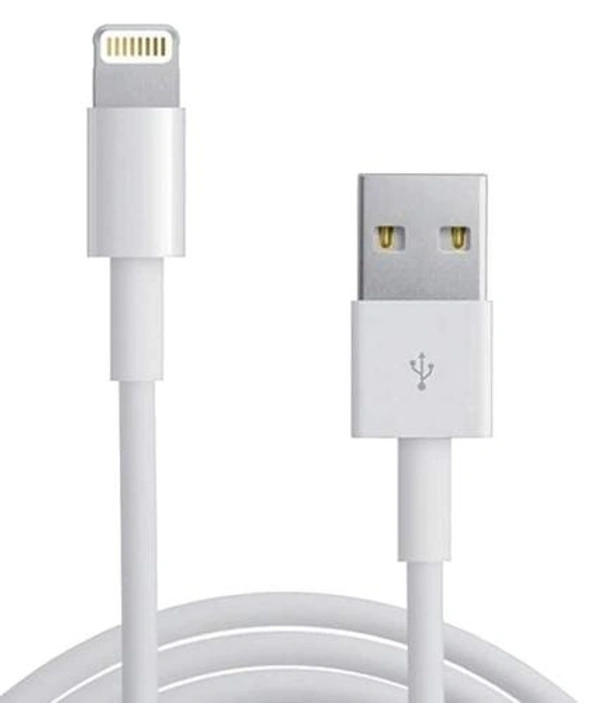 USB Fast Charging Cable Compatible with All iPhone Devices (White) - White