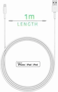 USB Fast Charging Cable Compatible with All iPhone Devices (White) - White