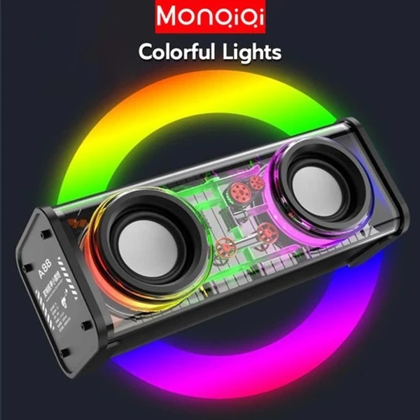 A88 Speaker Bluetooth 5.3 10w Rgb Light - White