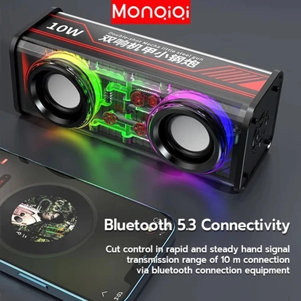 A88 Speaker Bluetooth 5.3 10w Rgb Light - White