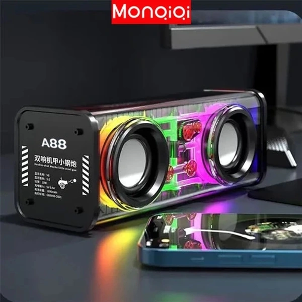 A88 Speaker Bluetooth 5.3 10w Rgb Light - White