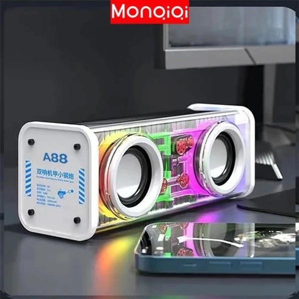 A88 Speaker Bluetooth 5.3 10w Rgb Light - White