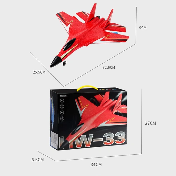Su-27 RC Airplane,2.4GHz 2 Channel Remote Control Plane with Gyro Night Lights and 2 Batteries, Easy to Fly for Adults, Beginners and Kids