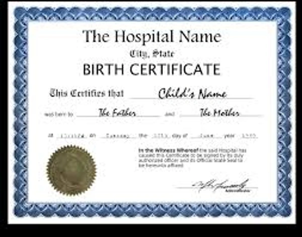 Birth Certificate - Within A 7 Working Days From The Date Of Registration. 