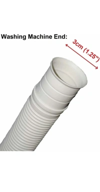 Washing Machine Outlet 3 Mtr Pipe  - White, 3 Mtr