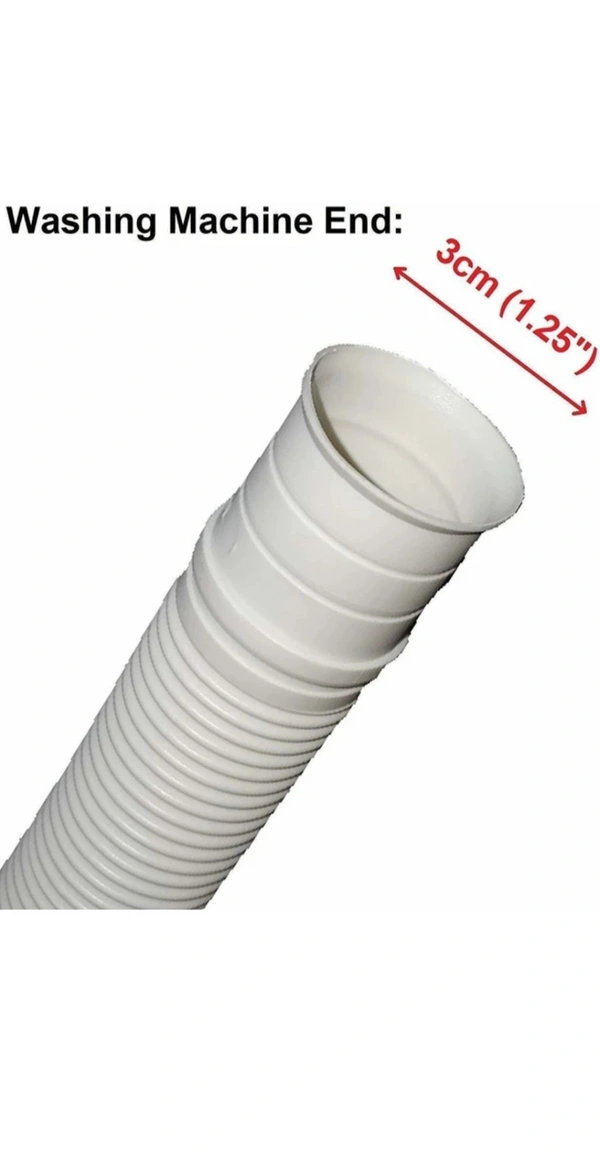 Washing Machine Outlet 3 Mtr Pipe  - White, 3 Mtr