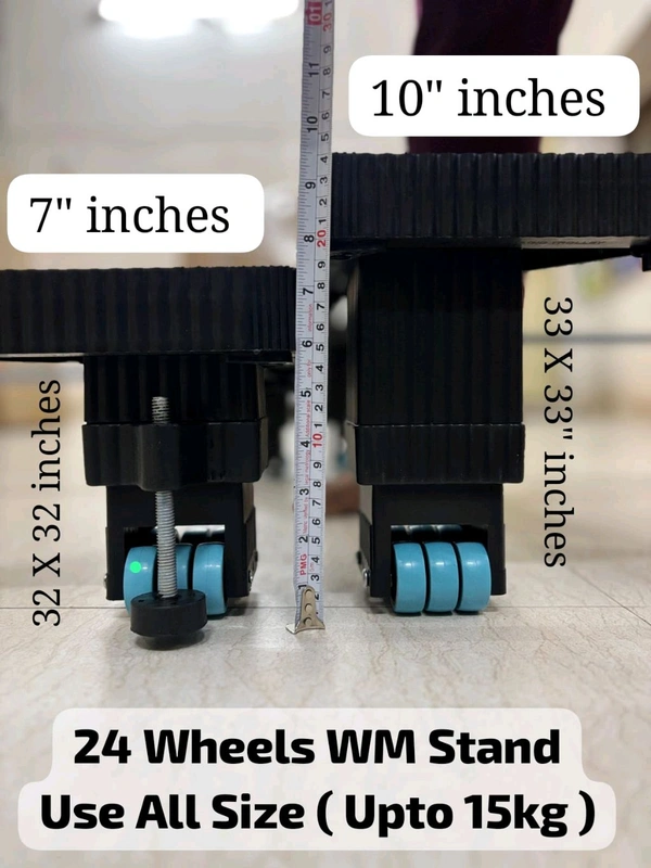 24 Wheels Washing Machine Stand Normal 12 Inch Height 