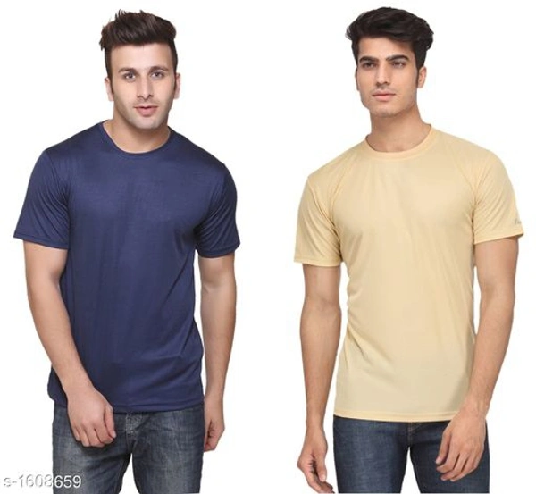 Attractive Slogan Cotton Men's T-Shirts  - M