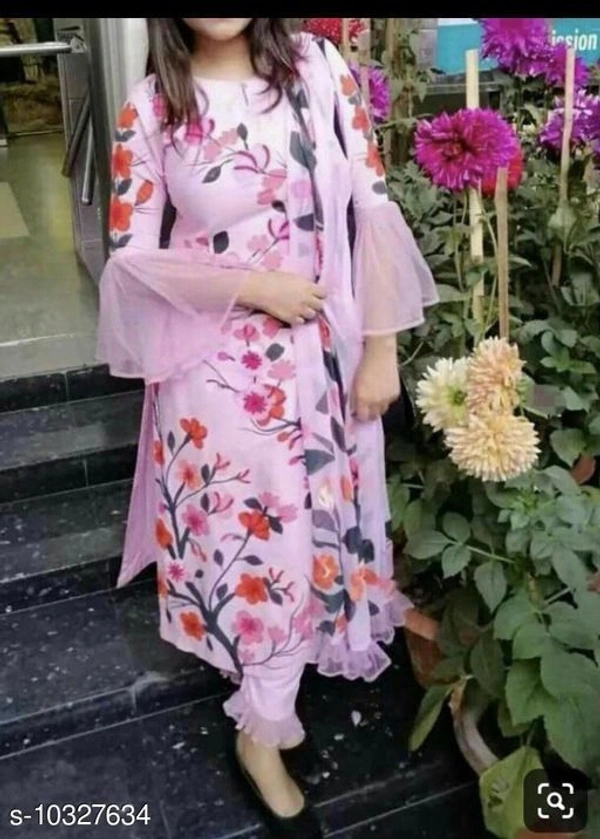 Women Rayon A-line Printed Long Kurti With Palazzos - Free Shipping, XL