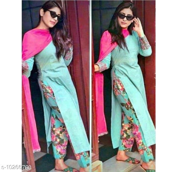 Women Rayon A-line Printed Long Kurti With Palazzos - Free Shipping, L