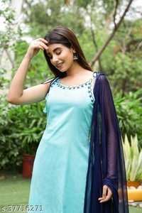 Stylish Embroidered Rayon Sleveless Kurti with Sharara and Gharara with Full Length Dupatta - Free Shipping, XL