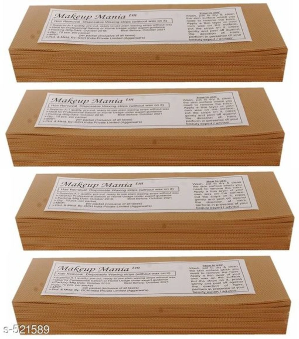 Makeup Mania Plain Waxing Strips  - Free Shipping