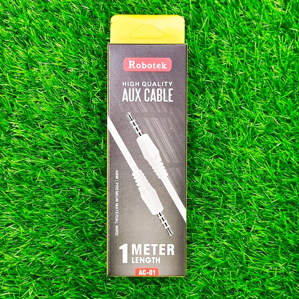 Robotek AC 01 High Quality Aux Cable - White