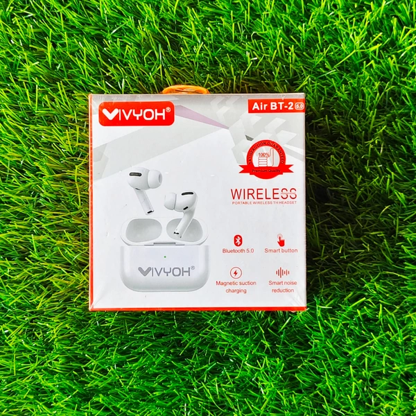VIVYOH Air BT-2 Wireless Earbuds With Smart Touch Button - White