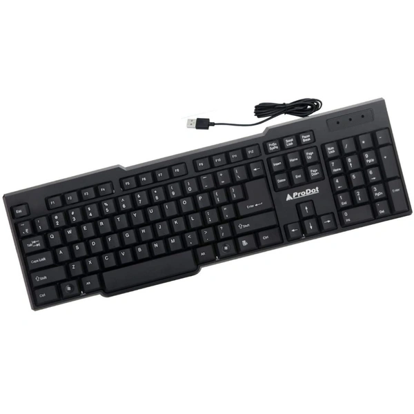 Prodot KB-207s Wired USB Standard Keyboard - Black