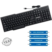 Prodot KB-207s Wired USB Standard Keyboard - Black