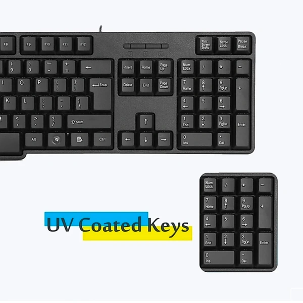 Zebronics USB Keyboard with Rupee Key, USB Interface and Retractable Stand - Black