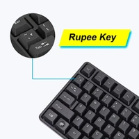 Zebronics USB Keyboard with Rupee Key, USB Interface and Retractable Stand - Black