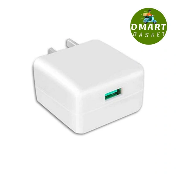 Oppo Vooc Flash Power Adapter Wall Charger for Oppo Reno/Oppo F11 Pro & All Oppo Smartphone-White (Dock) - White
