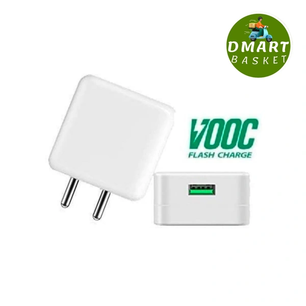 Oppo Vooc Flash Power Adapter Wall Charger for Oppo Reno/Oppo F11 Pro & All Oppo Smartphone-White (Dock) - White