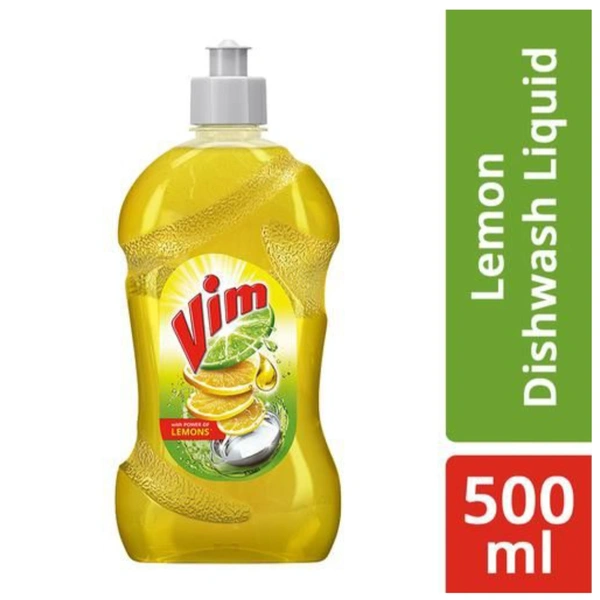 Vim Dishwash Liquid - Gel Lemon - 500 ml - Bottle