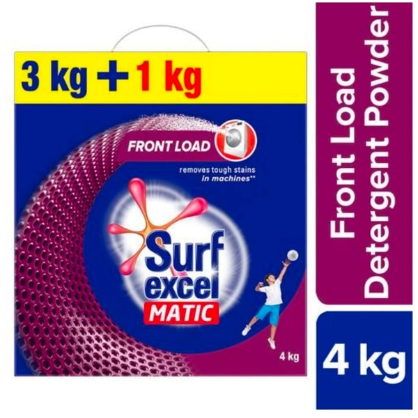 Surf Excel Matic Front Load Detergent Powder - Buy 3KG Get 1KG Free