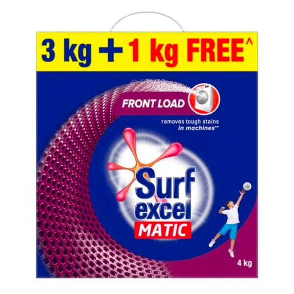 Surf Excel Matic Front Load Detergent Powder - Buy 3KG Get 1KG Free