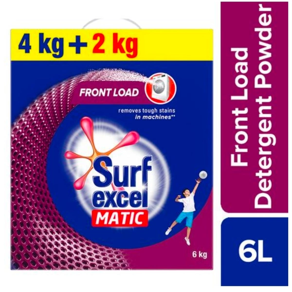 Surf Excel Matic Front Load Detergent Powder - Buy 4KG Get 2KG Free